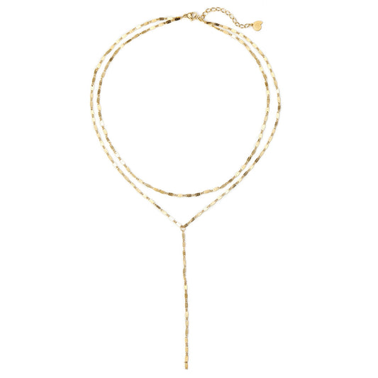 Layered Y Chain Necklace Waterproof
