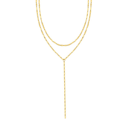 Layered Y Chain Necklace Waterproof