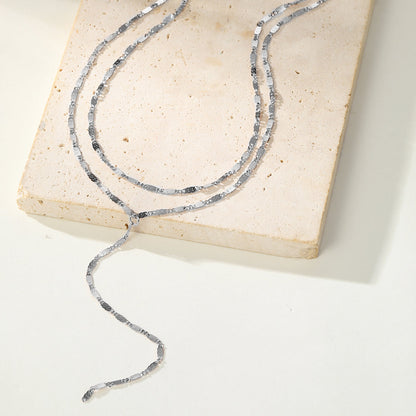 Layered Y Chain Necklace Waterproof