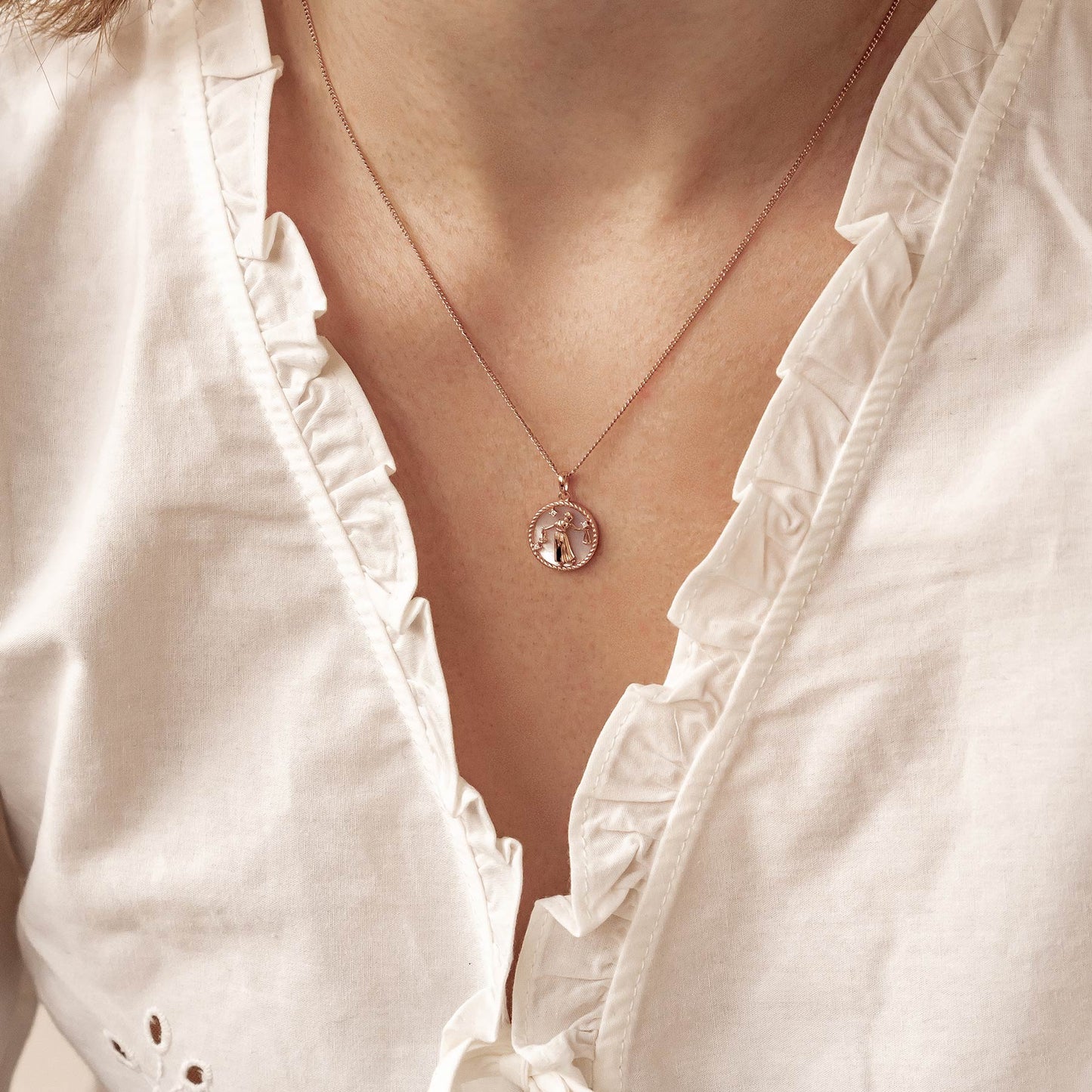 Libra Zodiac Pendant Necklace