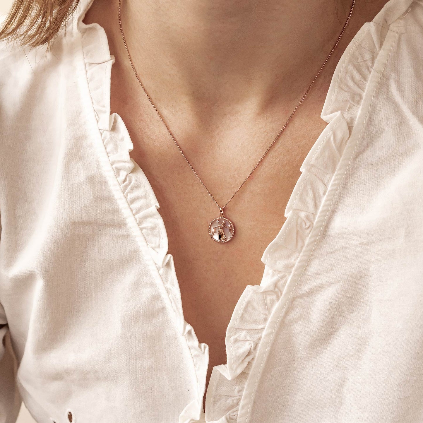 Libra Zodiac Pendant Necklace