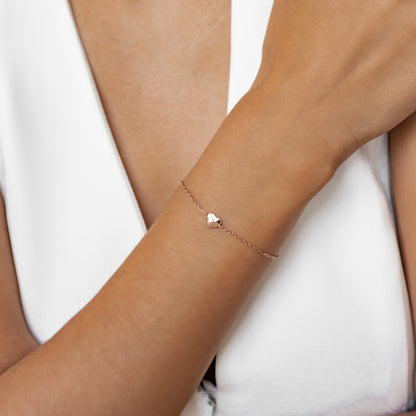 Love Heart Bracelet Sterling Silver