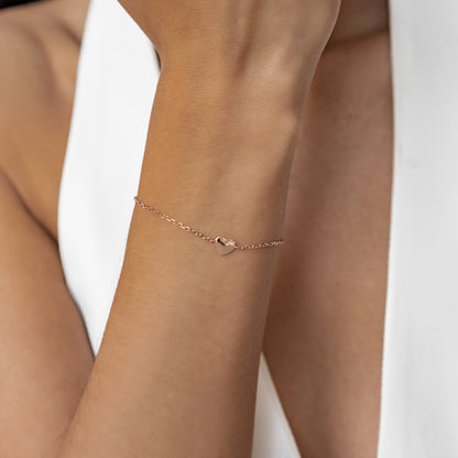 Love Heart Bracelet Sterling Silver
