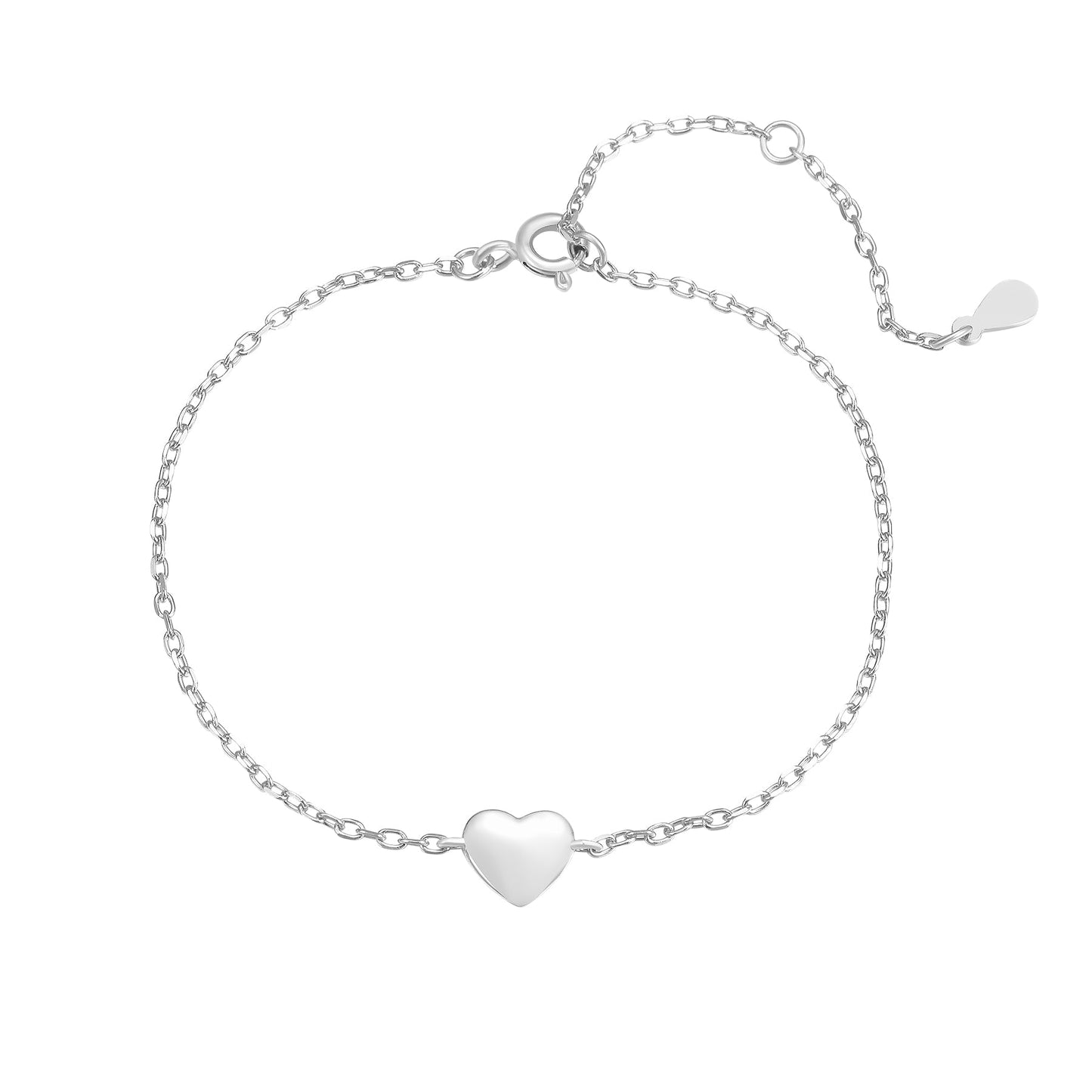 Love Heart Bracelet Sterling Silver