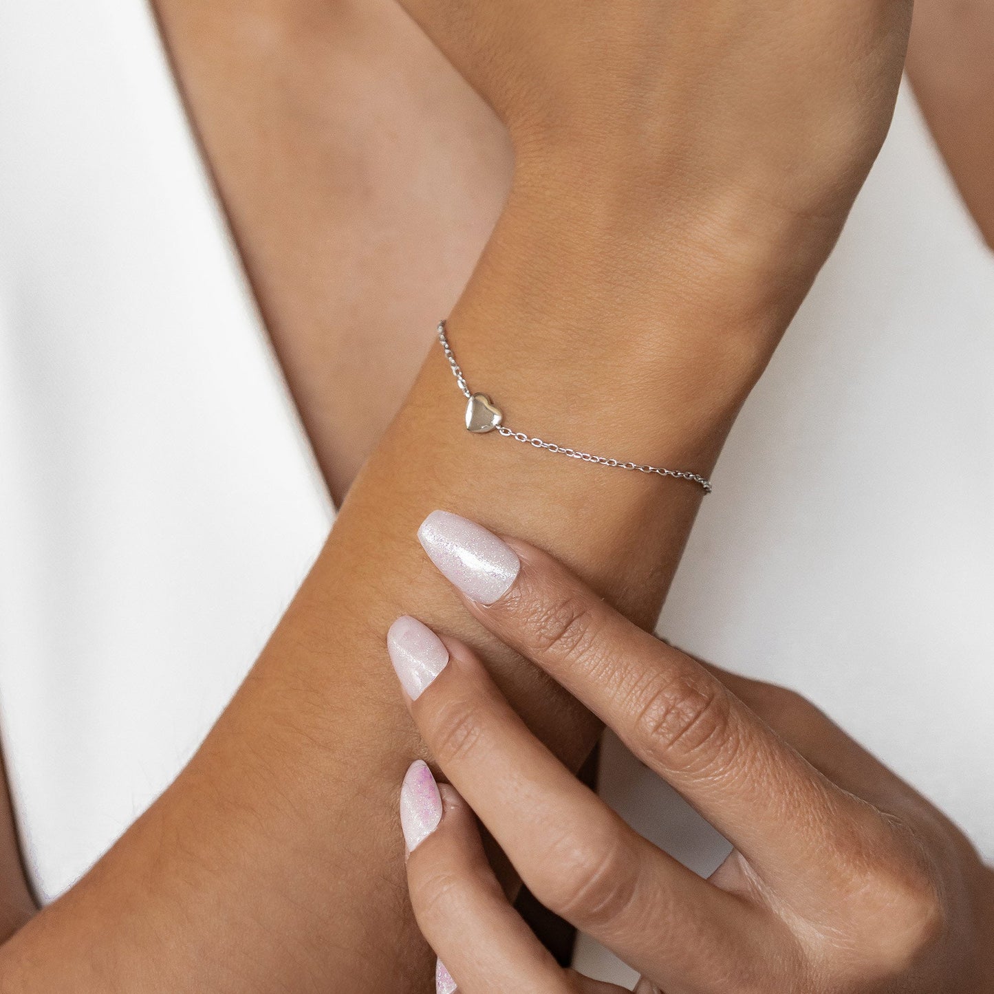 Love Heart Bracelet Sterling Silver