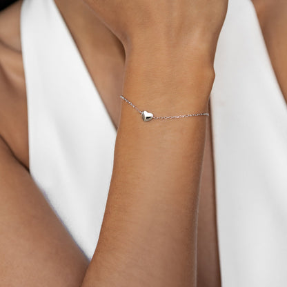 Love Heart Bracelet Sterling Silver