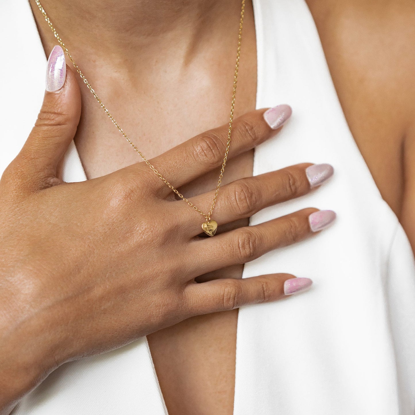 Love Heart Necklace Sterling Silver