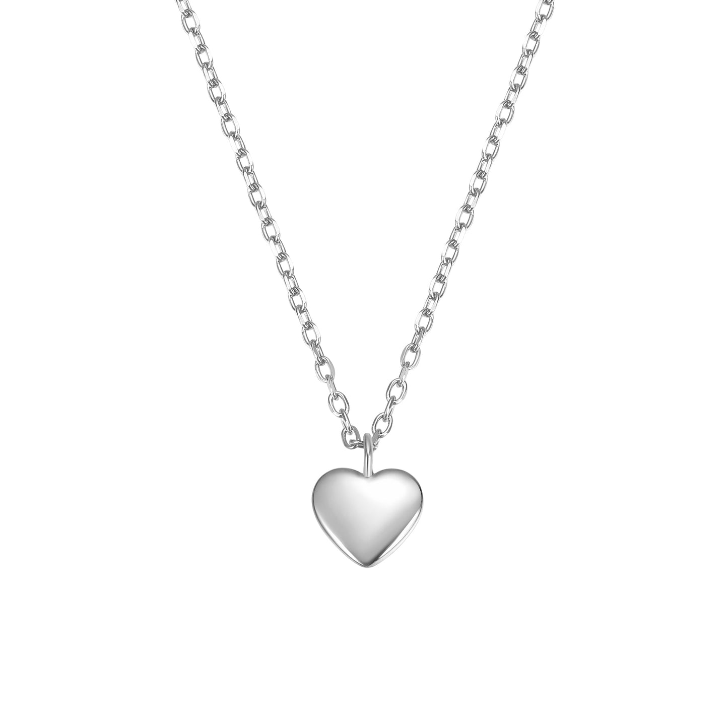 Love Heart Necklace Sterling Silver