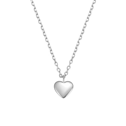 Love Heart Necklace Sterling Silver