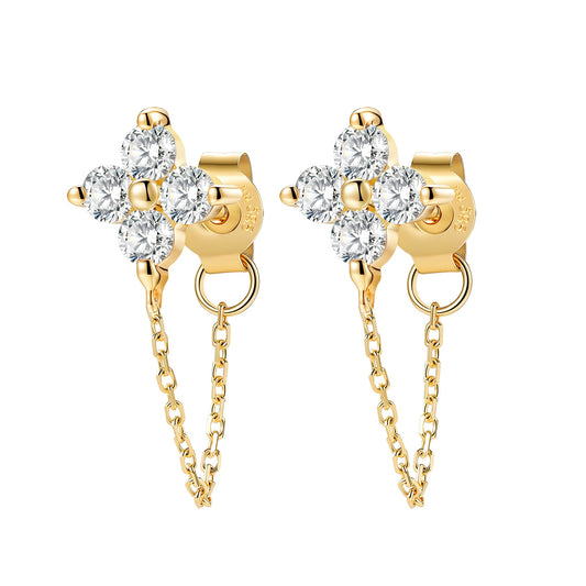 Luck Chain Earrings 14K Gold