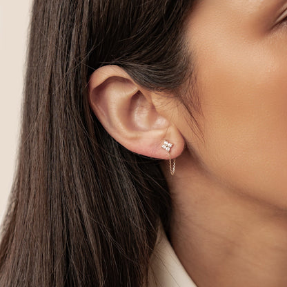 Luck Chain Earrings 14K Gold