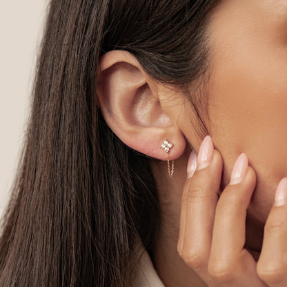 Luck Chain Earrings 14K Gold