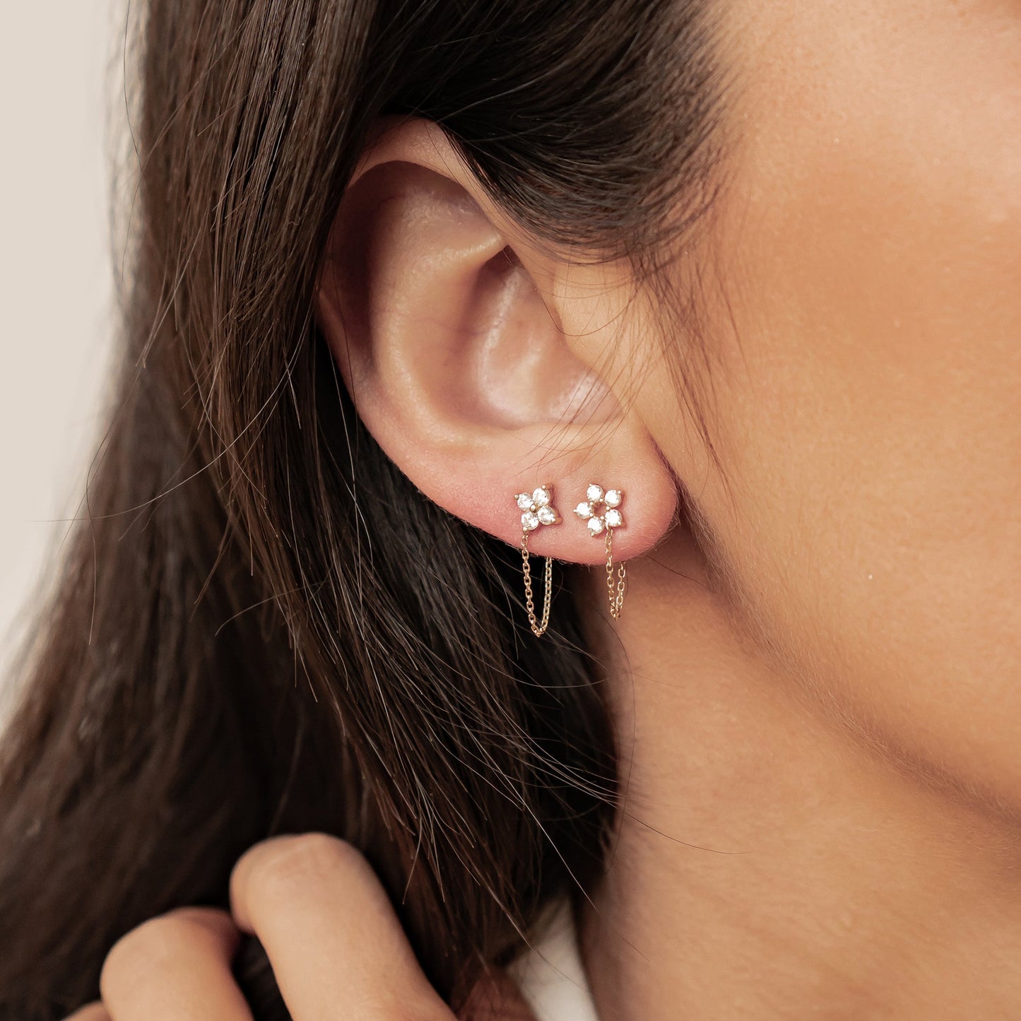 Luck Chain Earrings 14K Gold