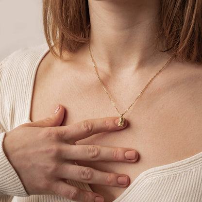 Lucky Cat Pendant Necklace Sterling Silver