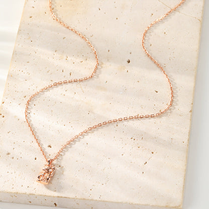 Lucky Cat Pendant Necklace Sterling Silver