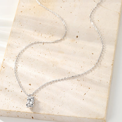 Lucky Cat Pendant Necklace Sterling Silver