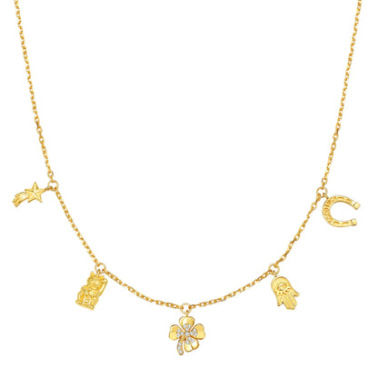 Lucky Charms Pendant Necklace Sterling Silver