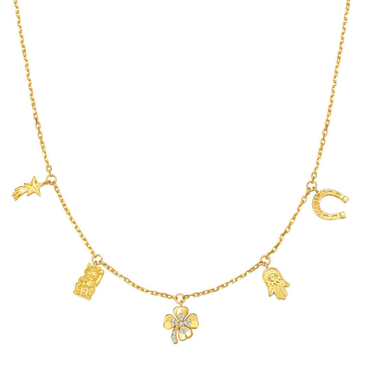 Lucky Charms Pendant Necklace Sterling Silver