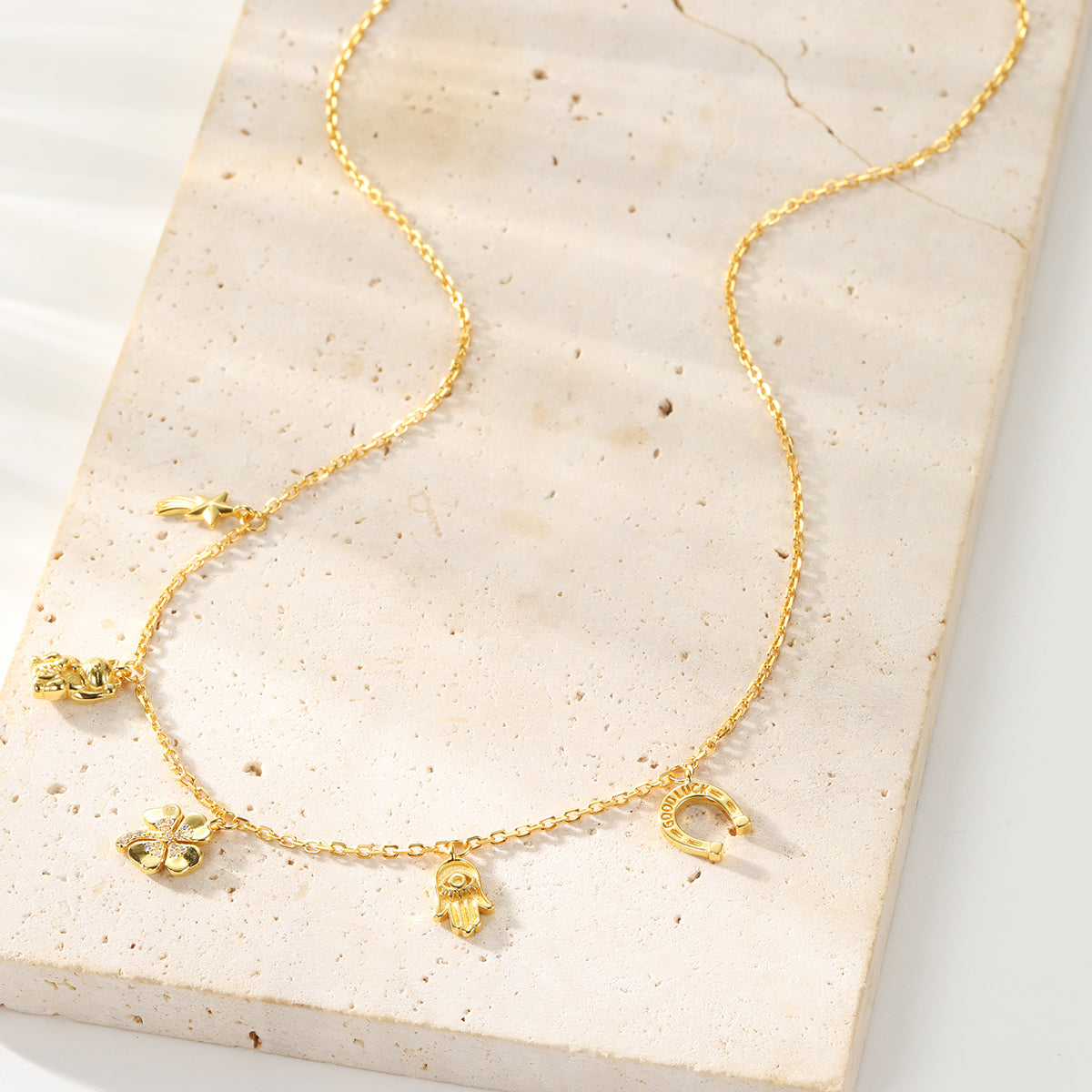 Lucky Charms Pendant Necklace Sterling Silver