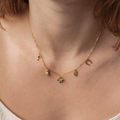 Lucky Charms Pendant Necklace Sterling Silver