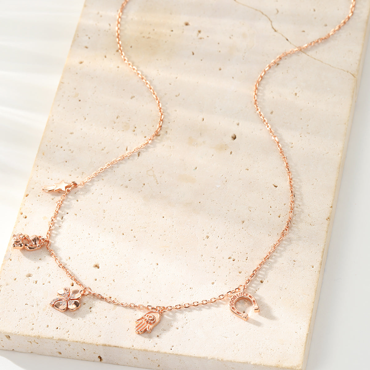 Lucky Charms Pendant Necklace Sterling Silver