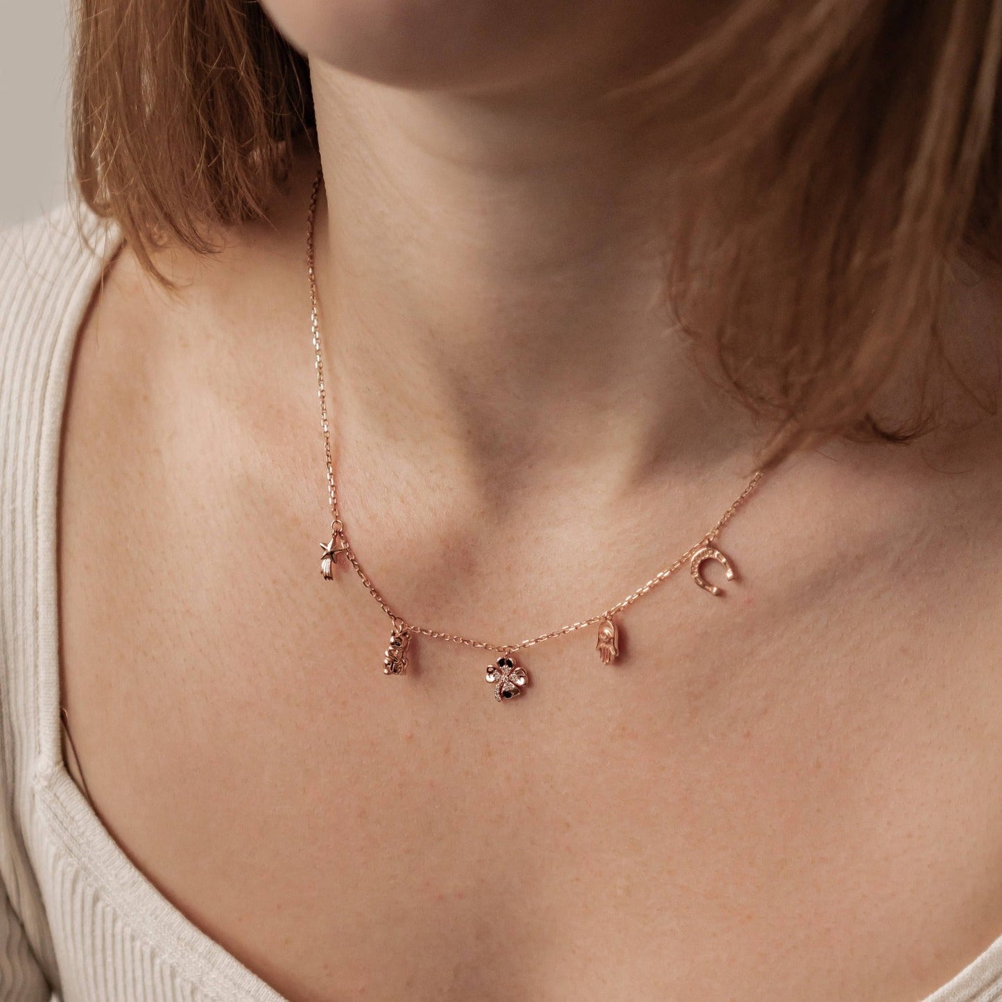 Lucky Charms Pendant Necklace Sterling Silver