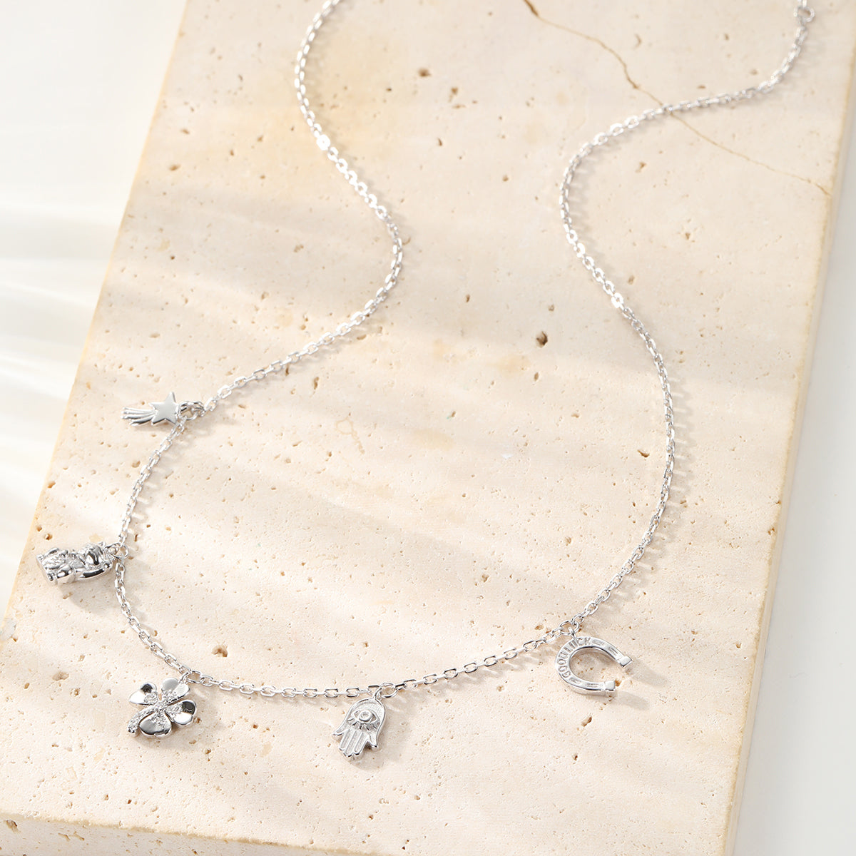 Lucky Charms Pendant Necklace Sterling Silver