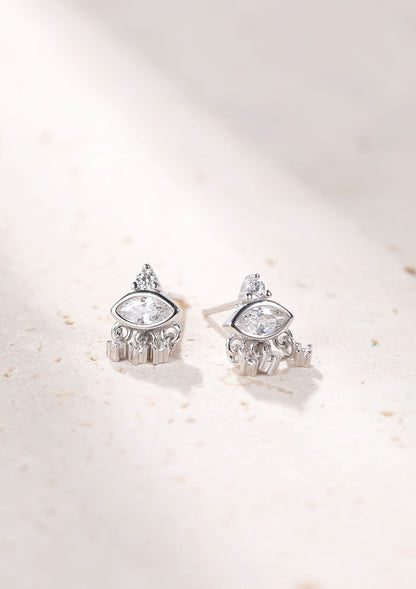 Lucky Eye Stud Earrings Sterling Silver