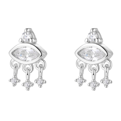 Lucky Eye Stud Earrings Sterling Silver