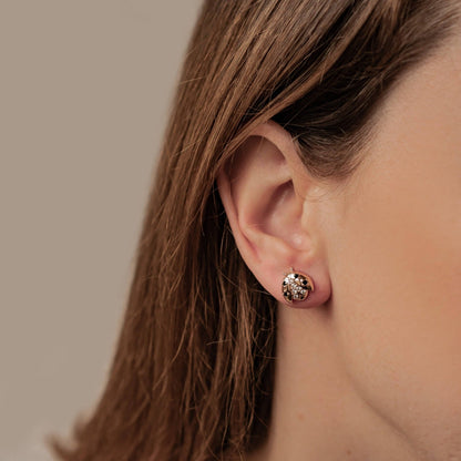 Lucky Ladybug Stud Earrings Sterling Silver