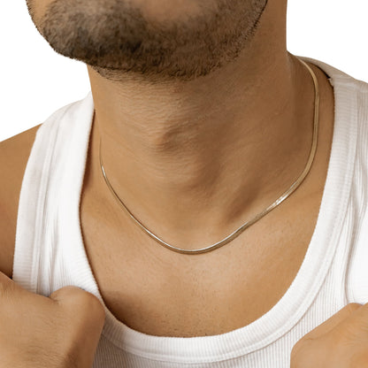 Men Snake Chain Necklace Waterproof