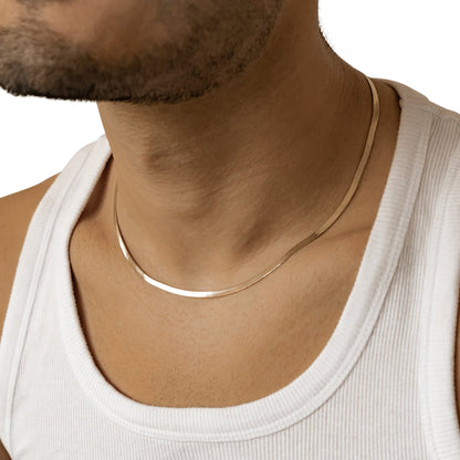 Men Snake Chain Necklace Waterproof