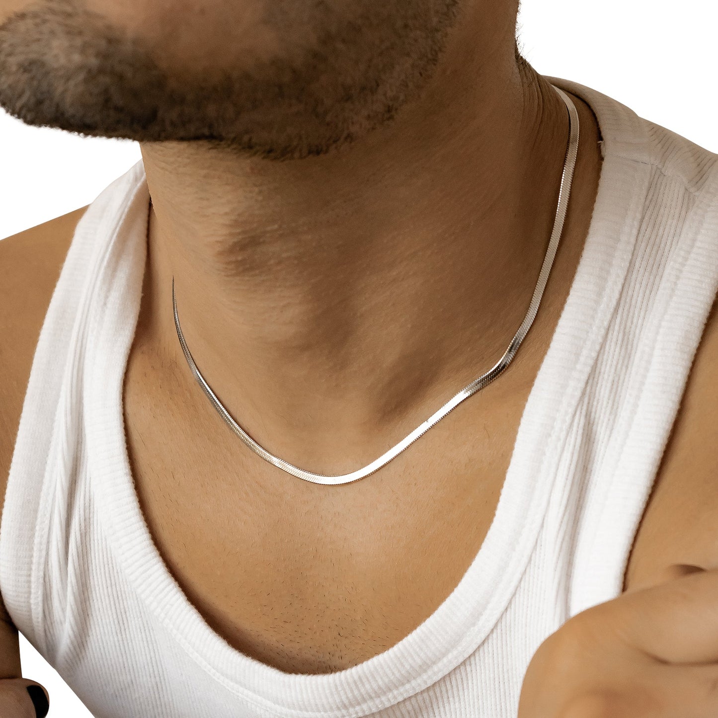 Men Snake Chain Necklace Waterproof
