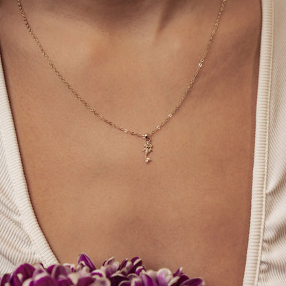 Mermaid Charm Pendant Necklace Sterling Silver