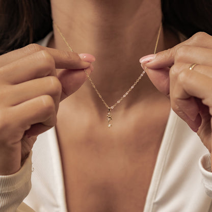 Mermaid Charm Pendant Necklace Sterling Silver