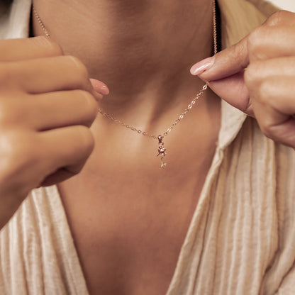 Mermaid Charm Pendant Necklace Sterling Silver