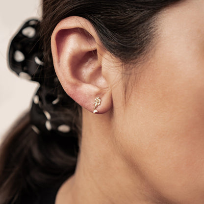 Mermaid Stud Earrings Sterling Silver