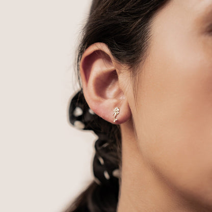 Mermaid Stud Earrings Sterling Silver