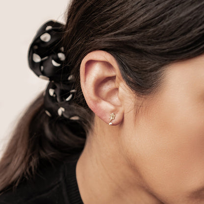 Mermaid Stud Earrings Sterling Silver