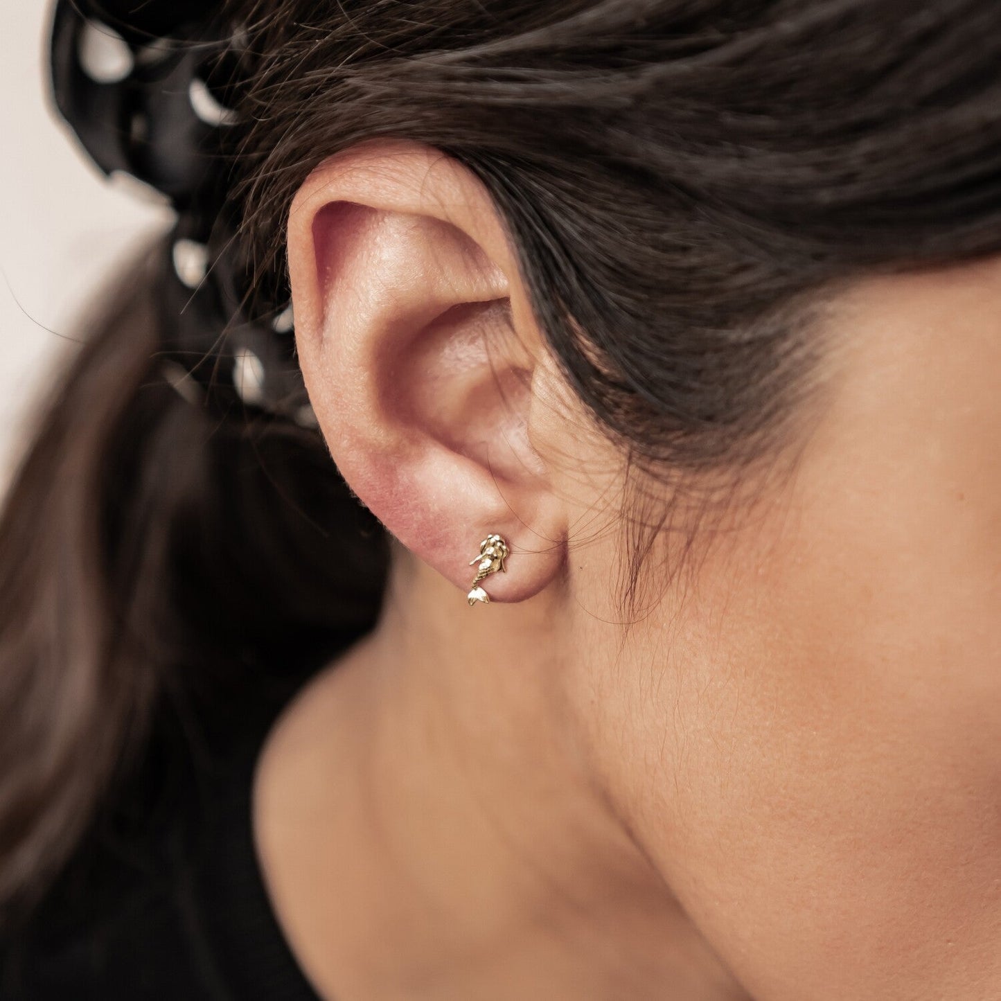 Mermaid Stud Earrings Sterling Silver