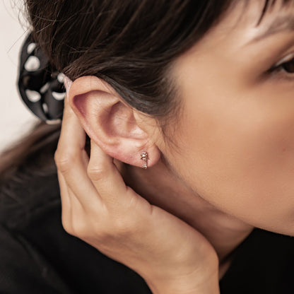 Mermaid Stud Earrings Sterling Silver