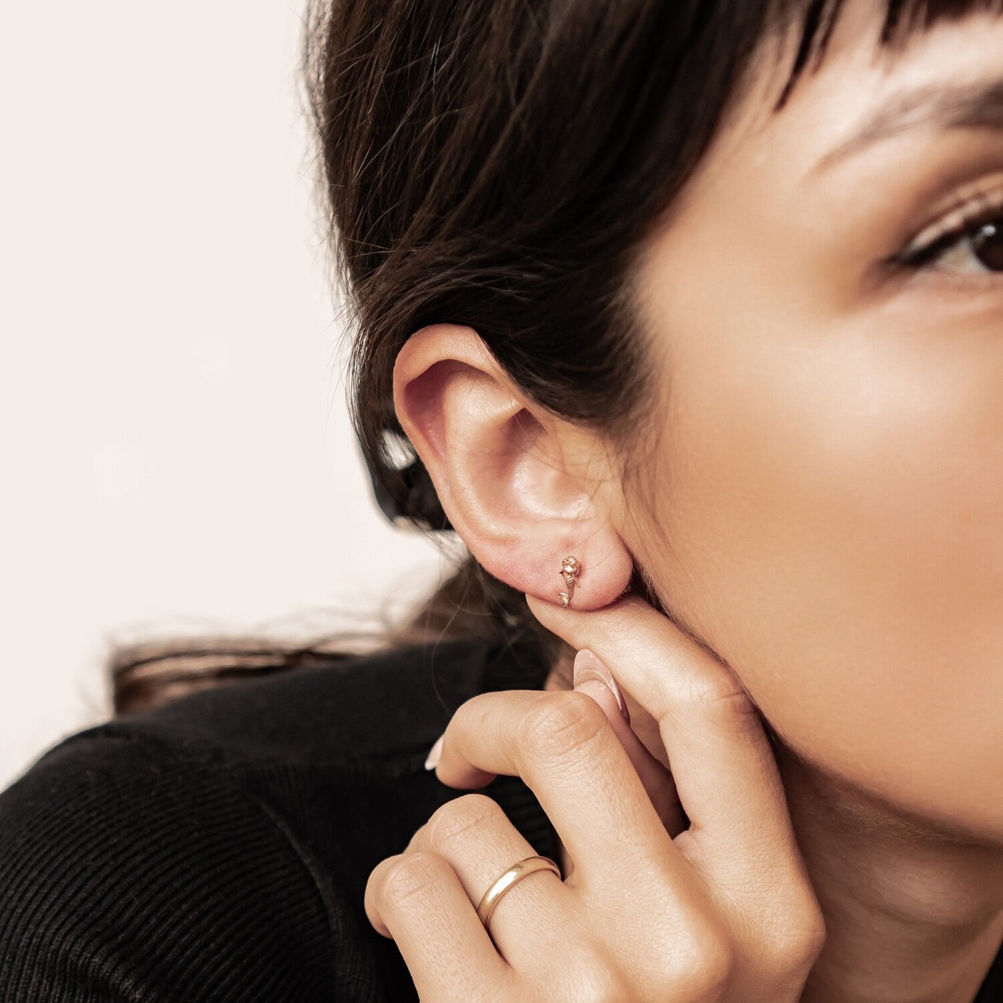 Mermaid Stud Earrings Sterling Silver