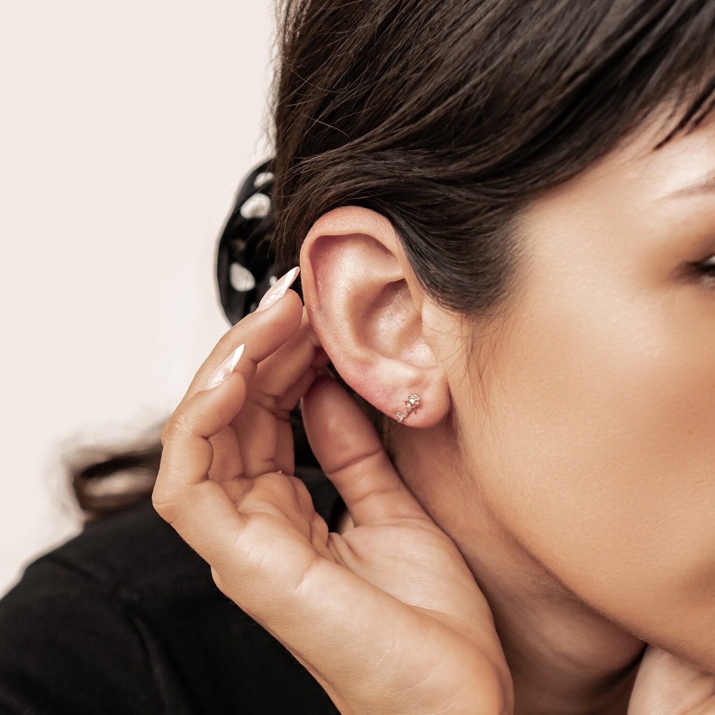 Mermaid Stud Earrings Sterling Silver