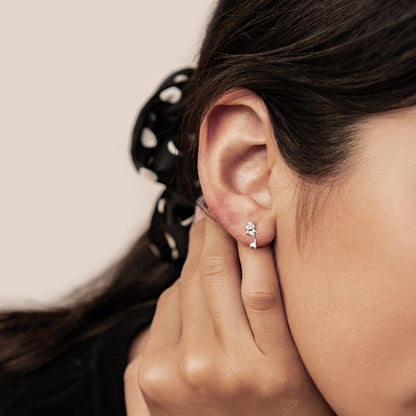 Mermaid Stud Earrings Sterling Silver