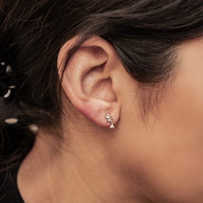 Mermaid Stud Earrings Sterling Silver