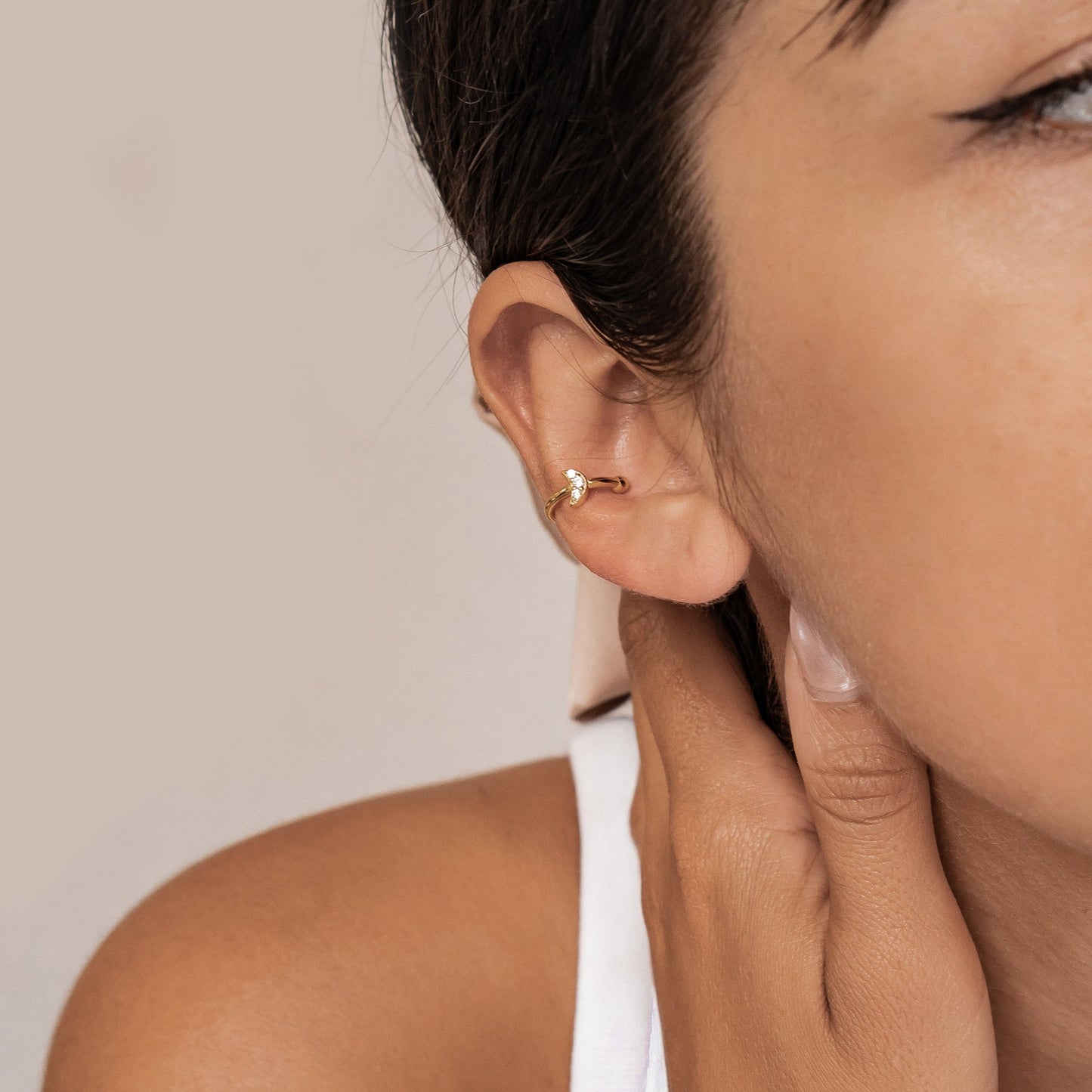 Moon Ear Cuff Sterling Silver