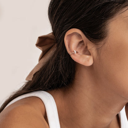 Moon Ear Cuff Sterling Silver