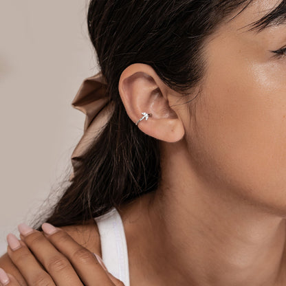 Moon Ear Cuff Sterling Silver