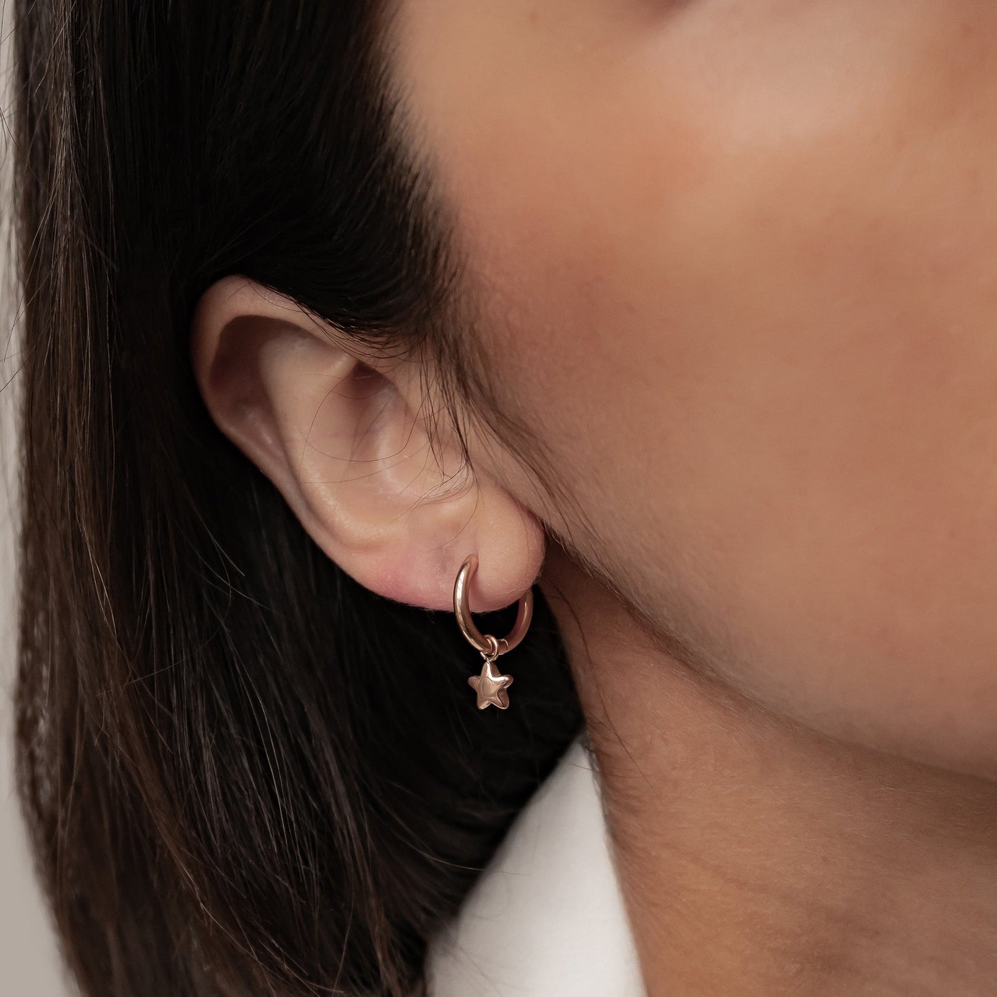 Moon and Star Hoop Earrings Waterproof