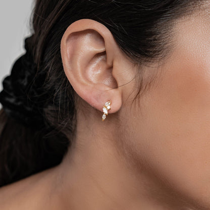 Moonlight Magic Hoop Earrings Sterling Silver